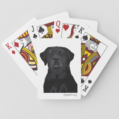 Brynwoods WMBBD Black Labrador Playing Cards