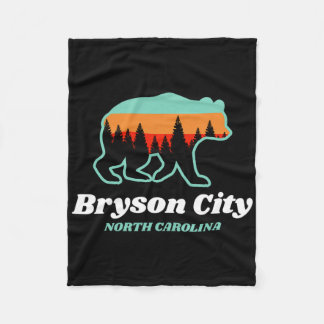 Bryson City North Carolina Bear Mountains Country Fleece Blanket