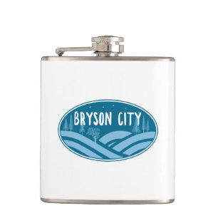 Bryson City North Carolina Outdoors Flask