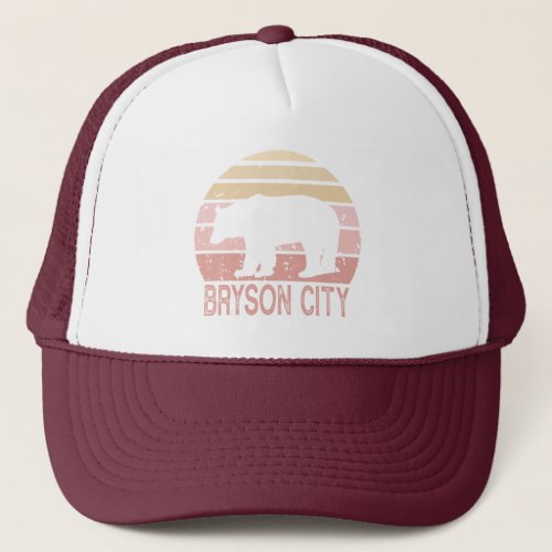 Bryson City North Carolina Retro Bear Trucker Hat
