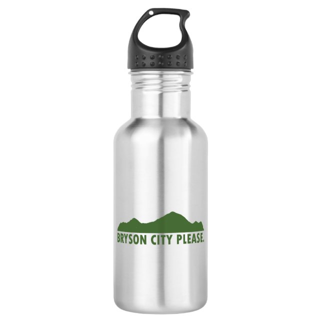 Bryson City Please Stainless Steel Water Bottle (Front)