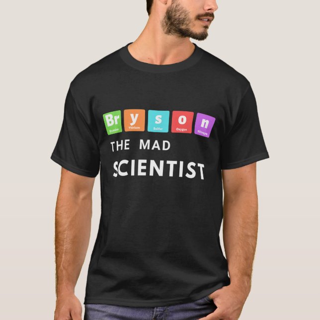 Bryson DeChambeau Mad Scientist Periodic Table Gol T-Shirt (Front)
