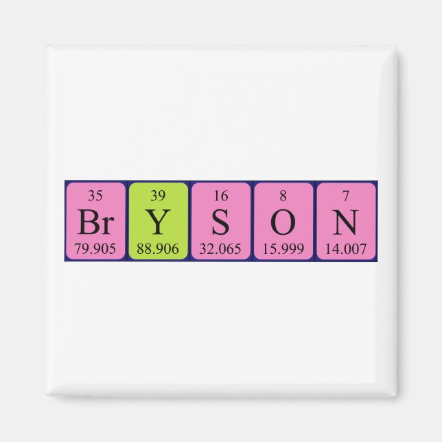 Bryson periodic table name magnet (Front)