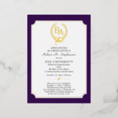 BS - Bachelor of Arts Degree College Graduation Foil Invitation (Standing Front)