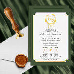BS - Bachelor of Science Degree College Graduation Foil Invitation<br><div class="desc">This graduation announcement for a BS (Bachelor of Science) graduate in any major can be utilized as an announcement and / or a party invitation through the "customization" option. The crisp white background against the green and the gold foil makes this design really pop. Design by Holiday Hearts Designs (rights...</div>