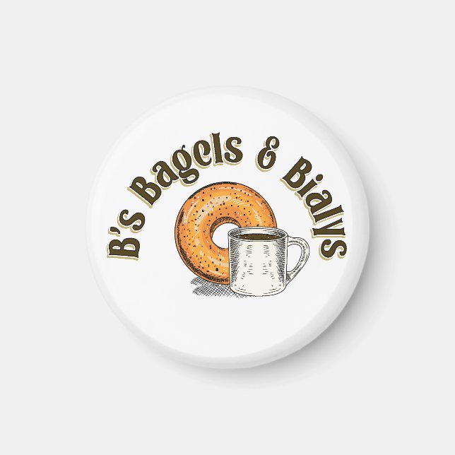 B's Bagels Magnet Round (Front)