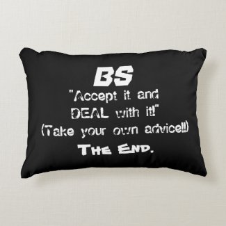 &#39;BS&#39; Cotton Accent Pillow