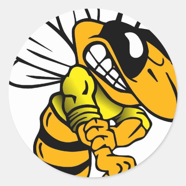 Bsaa Yellow Jackets Under 8 Classic Round Sticker (Front)