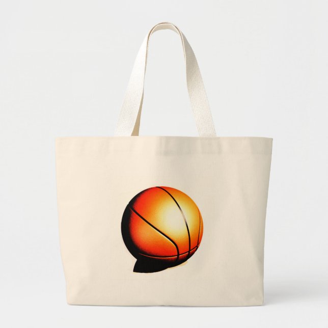 Bsketball Large Tote Bag (Front)
