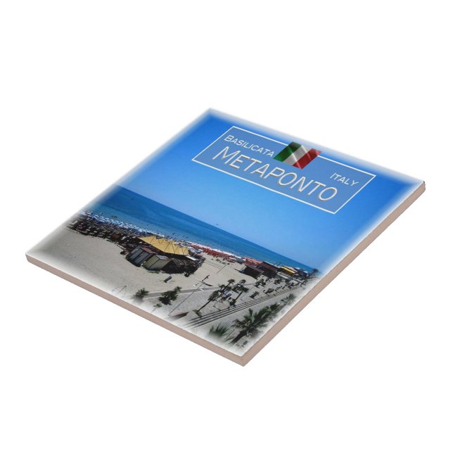 BSL002 METAPONTO, Basilicata, Italy, Ceramic Tile (Side)