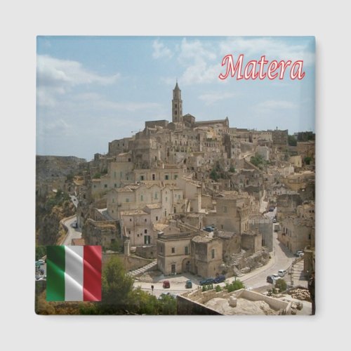 BSL016 MATERA The Sassi of Matera Fridge Magnet