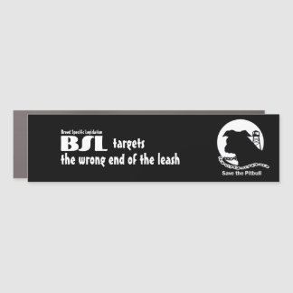 BSL Breed Specific Legislation, Save Pitbull Dog Car Magnet