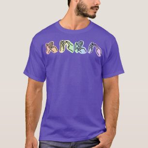 BSL British Sign Language rainbow LOVE T-Shirt