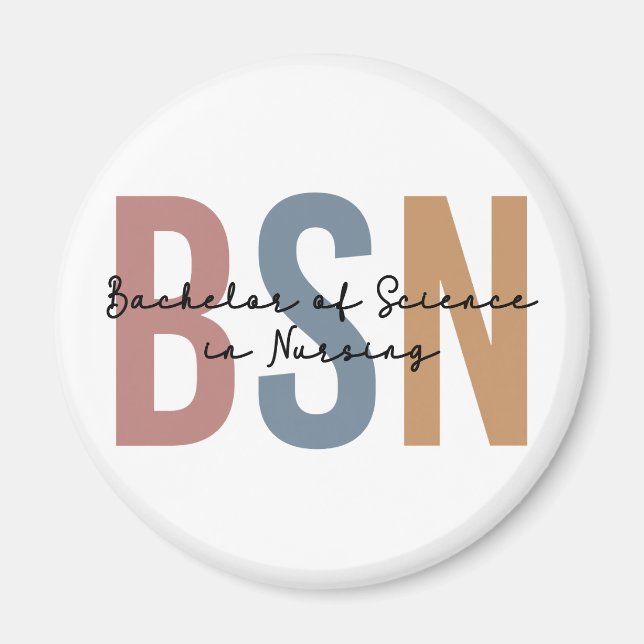 BSN Bachelor of Science in Nursing Graduation Magnet (Front)