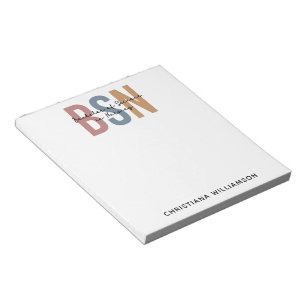 BSN Bachelor of Science in Nursing Graduation Notepad