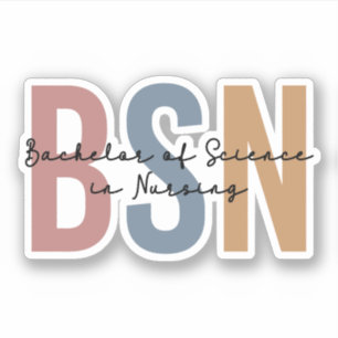 BSN Bachelor of Science in Nursing Graduation Sticker