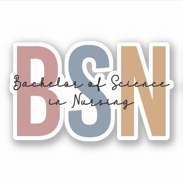 BSN Bachelor of Science in Nursing Graduation Sticker (Front)