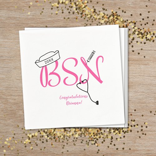 BSN nurse graduation dinner party decor Napkins