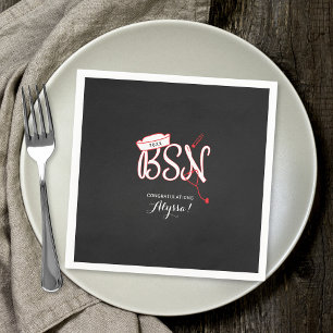 BSN nurse graduation party decor, red chalkboard Napkins