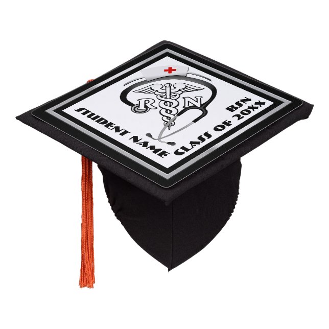 BSN - RN Graduate Graduation Cap Topper (Angled)