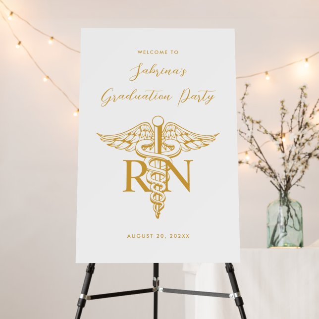 BSN RN Nurse Graduation Party Custom Color Foam Board (In Situ (Stand))