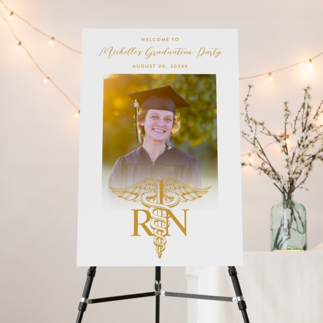 BSN RN Nurse Graduation Party Photo Welcome Sign (In Situ (Stand))