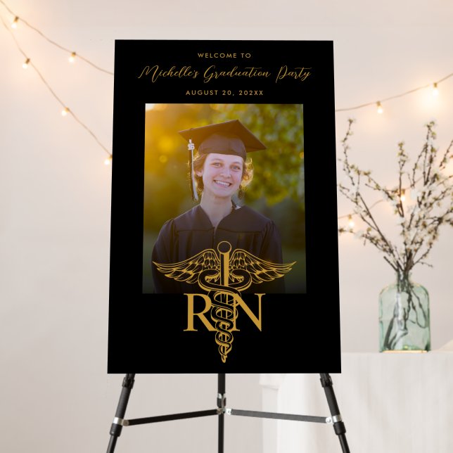 BSN RN Nurse Graduation Party Photo Welcome Sign (In Situ (Stand))