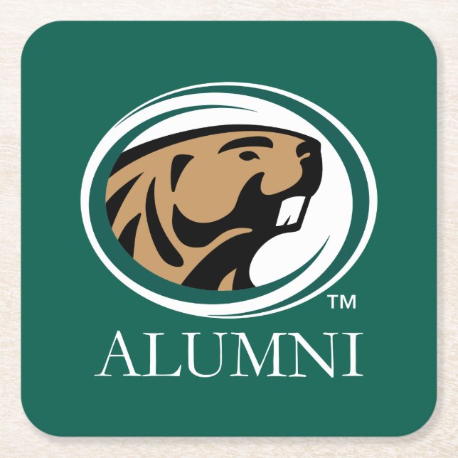 BSU Alumni Square Paper Coaster (Front)