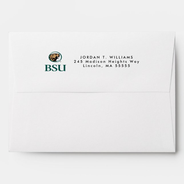 BSU Beaver Logo Envelope (Back (Top Flap))