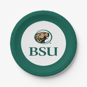 BSU Beaver Logo Paper Plates