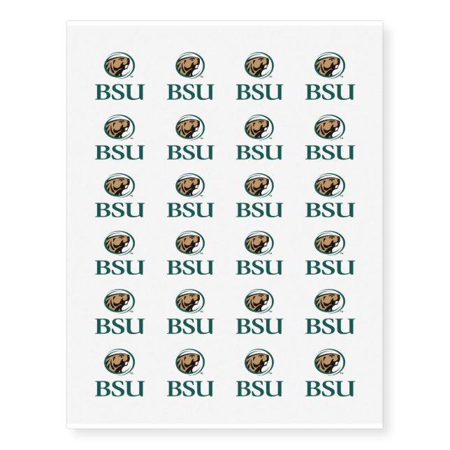 BSU Beaver Logo Temporary Tattoos (Front)