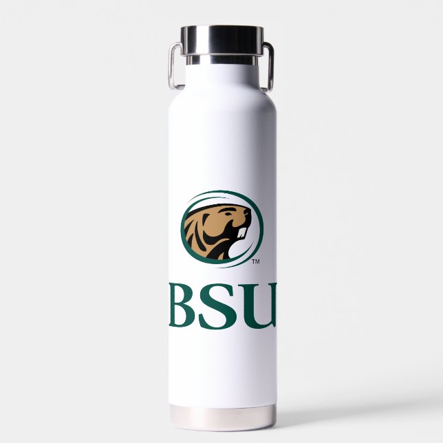 BSU Beaver Logo Water Bottle (Front)