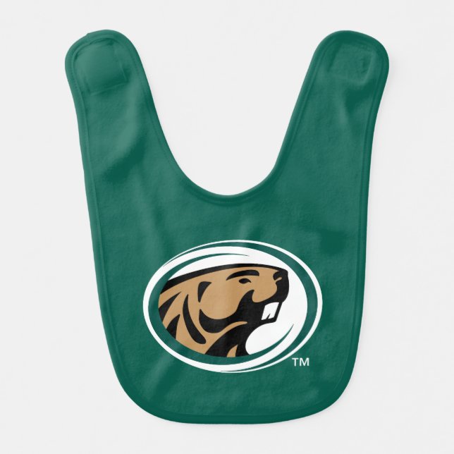 BSU Beaver Mark Baby Bib (Front)