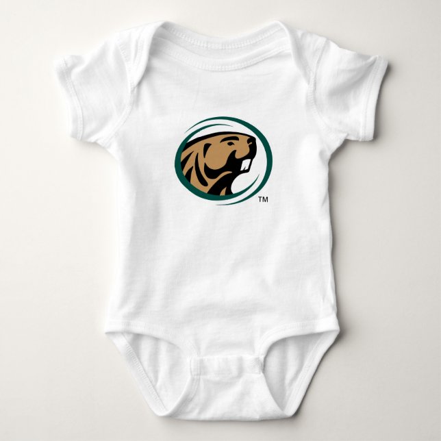 BSU Beaver Mark Baby Bodysuit (Front)