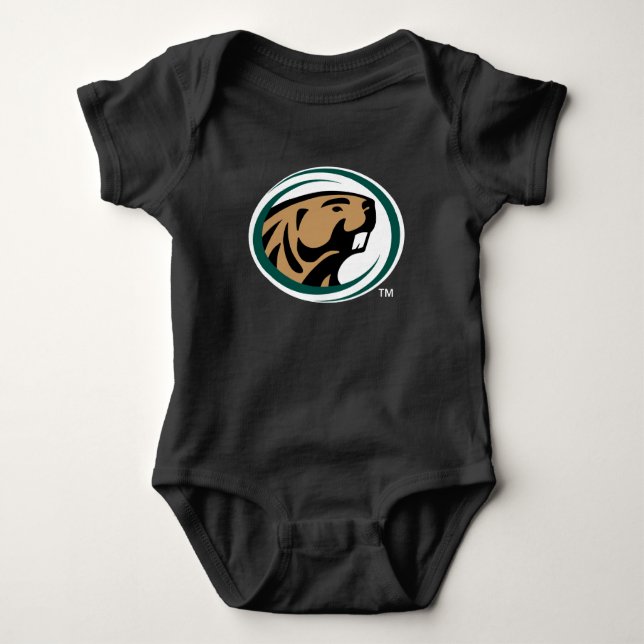 BSU Beaver Mark Baby Bodysuit (Front)