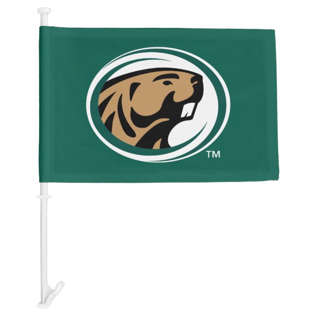 BSU Beaver Mark Car Flag (Front)