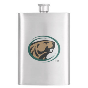 BSU Beaver Mark Flask