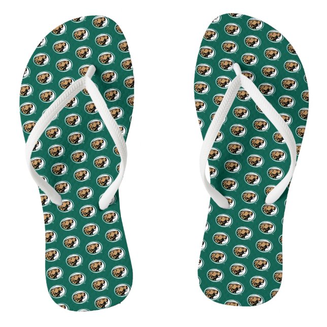 BSU Beaver Mark Flip Flops (Footbed)