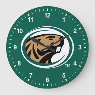 BSU Beaver Mark Large Clock