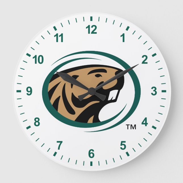 BSU Beaver Mark Large Clock (Front)