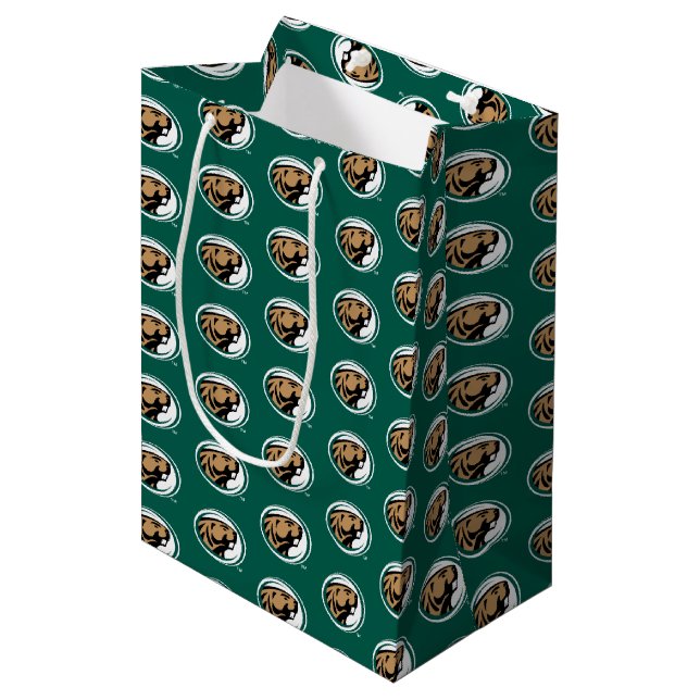 BSU Beaver Mark Medium Gift Bag (Front Angled)