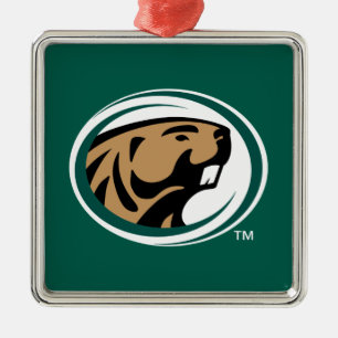 BSU Beaver Mark Metal Ornament