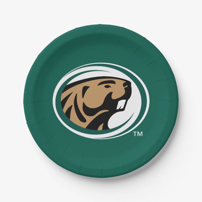 BSU Beaver Mark Paper Plates (Front)