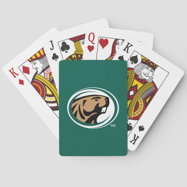 BSU Beaver Mark Poker Cards (Back)