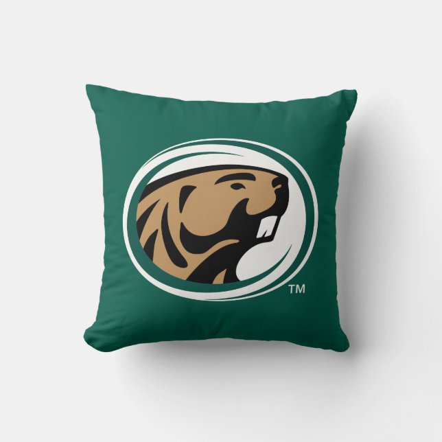 BSU Beaver Mark Throw Pillow (Front)