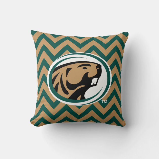 BSU Chevron Throw Pillow (Front)