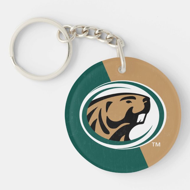 BSU Color Block Keychain (Front)