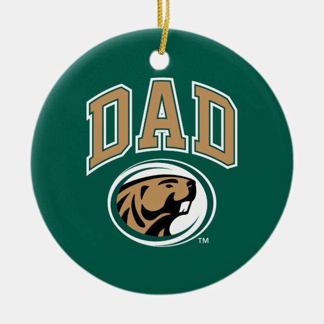 BSU Dad Ceramic Ornament (Front)