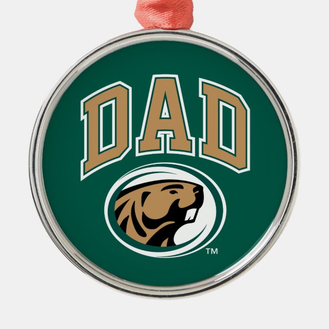 BSU Dad Metal Ornament (Front)