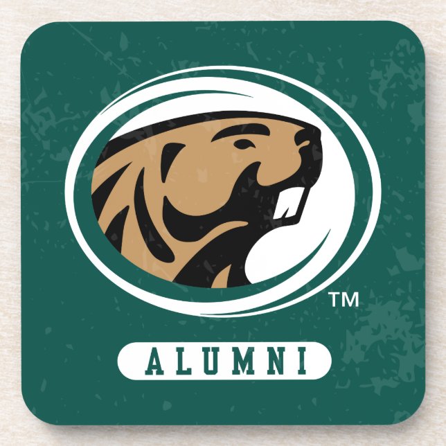 BSU Distressed Beverage Coaster (Front)